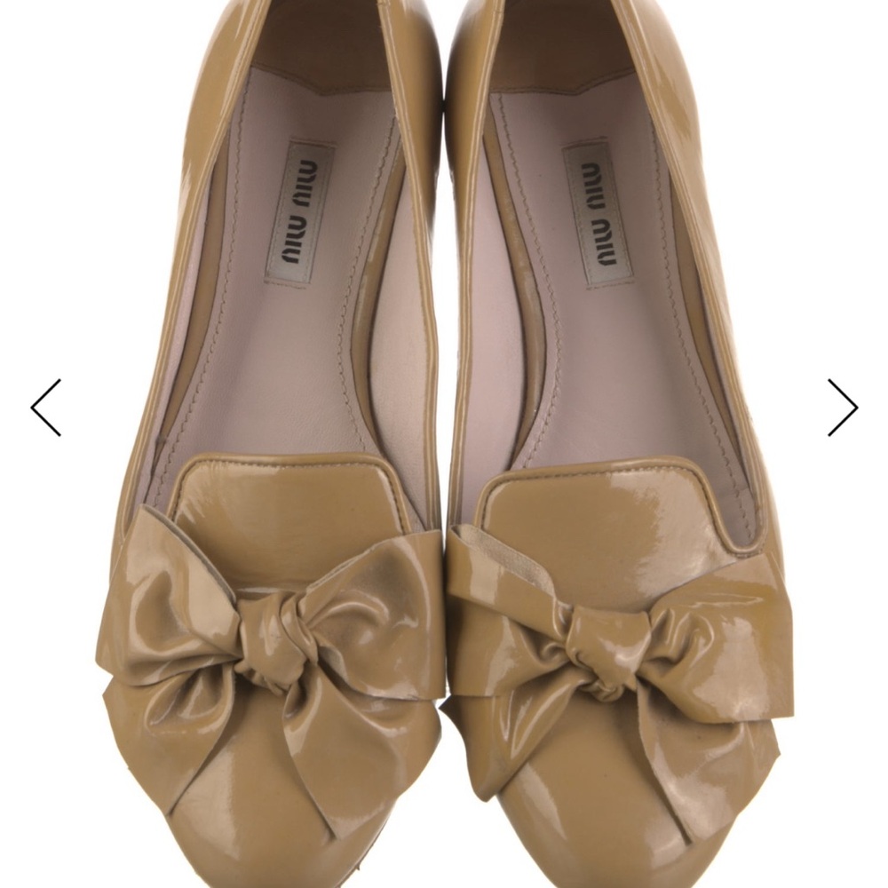 Miu Miu Patent Leather Accent Loafers
